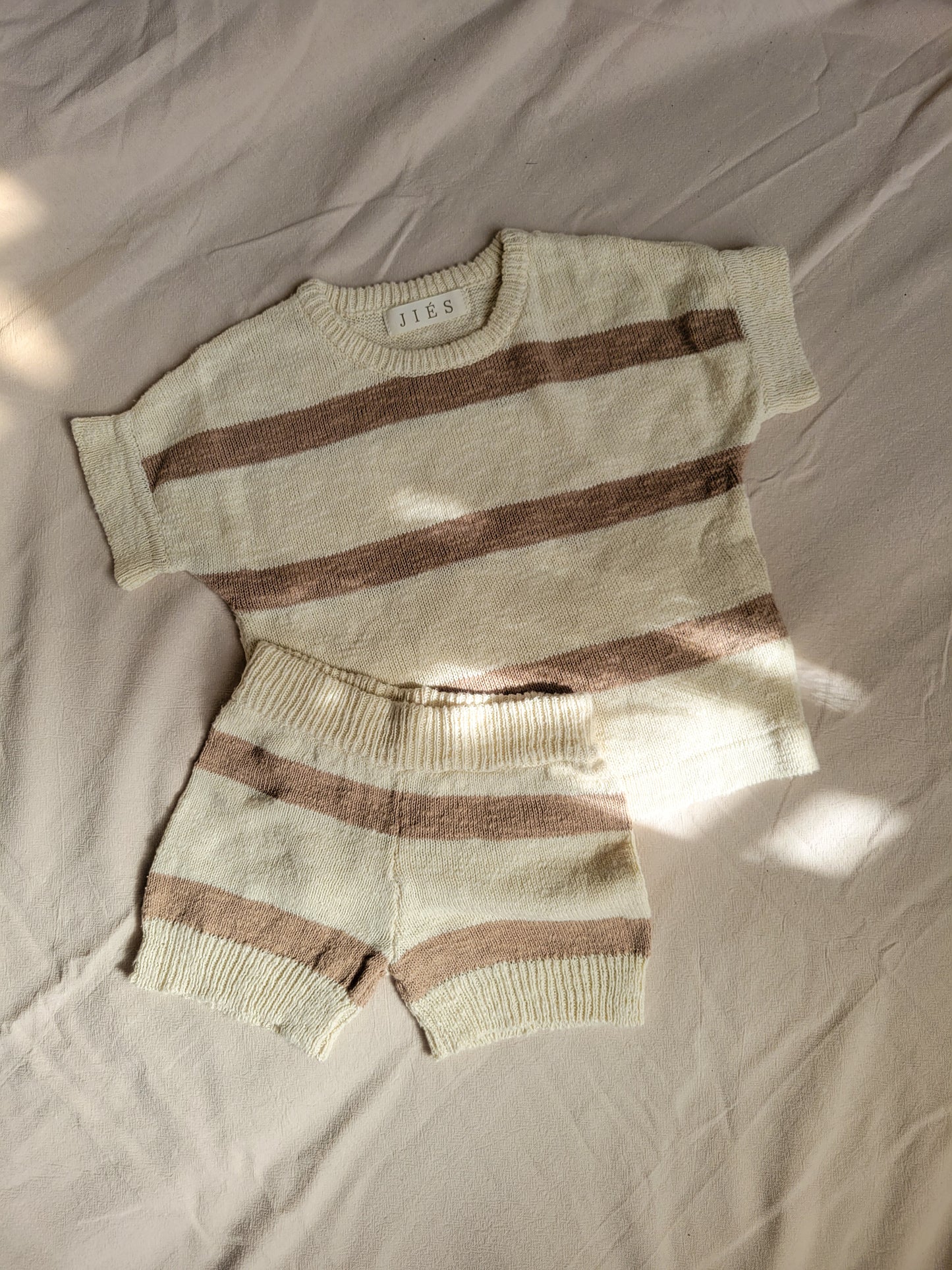 Noah-texture cotton set / sandy border