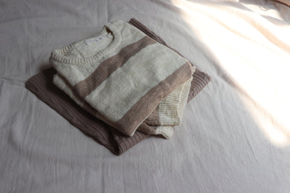 Noah-texture cotton set / sandy border